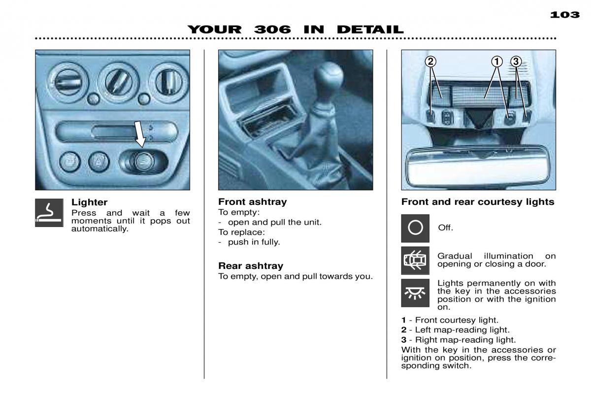 Peugeot 306 Break PH3 owners manual / page 85