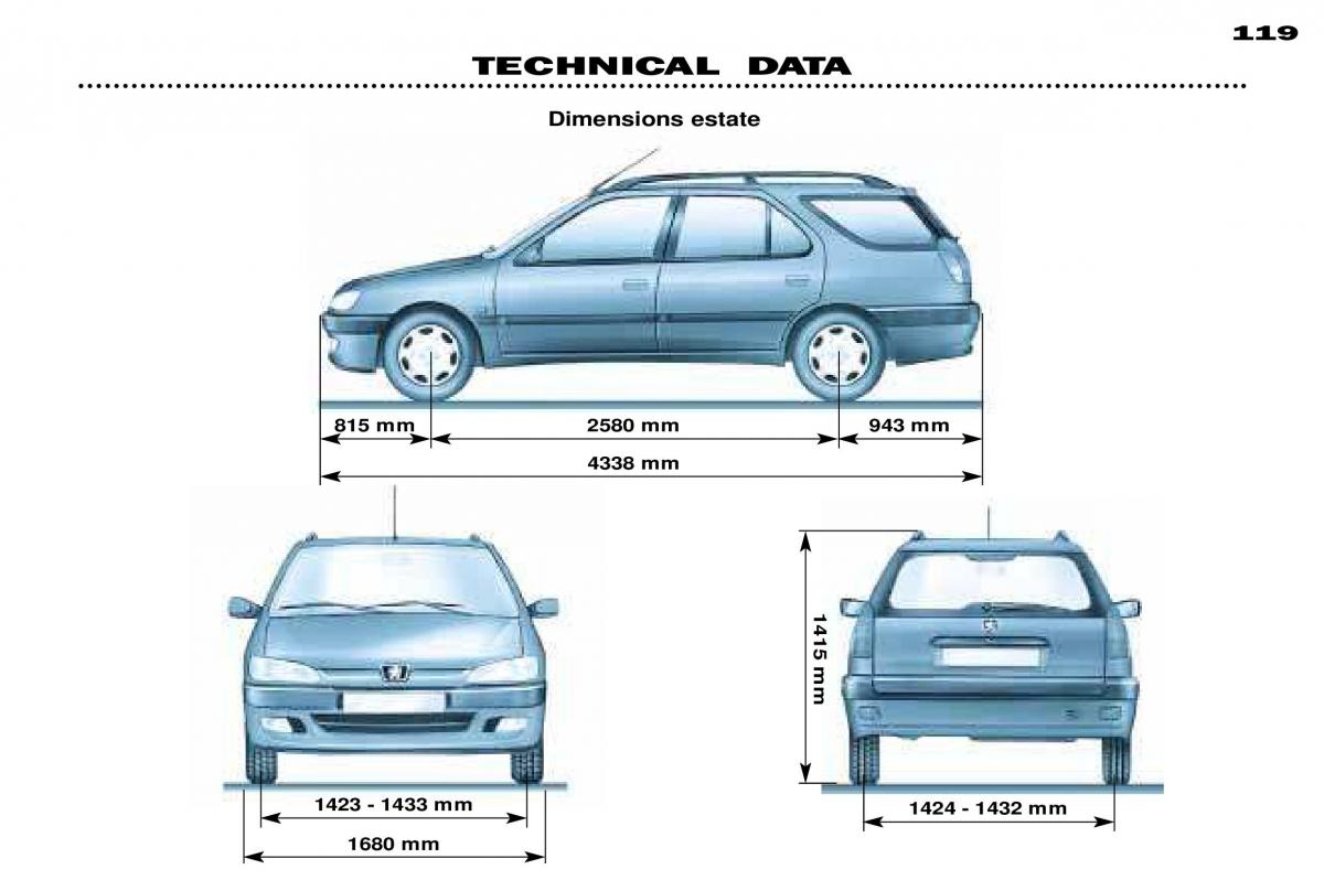 Peugeot 306 Break PH3 owners manual / page 130