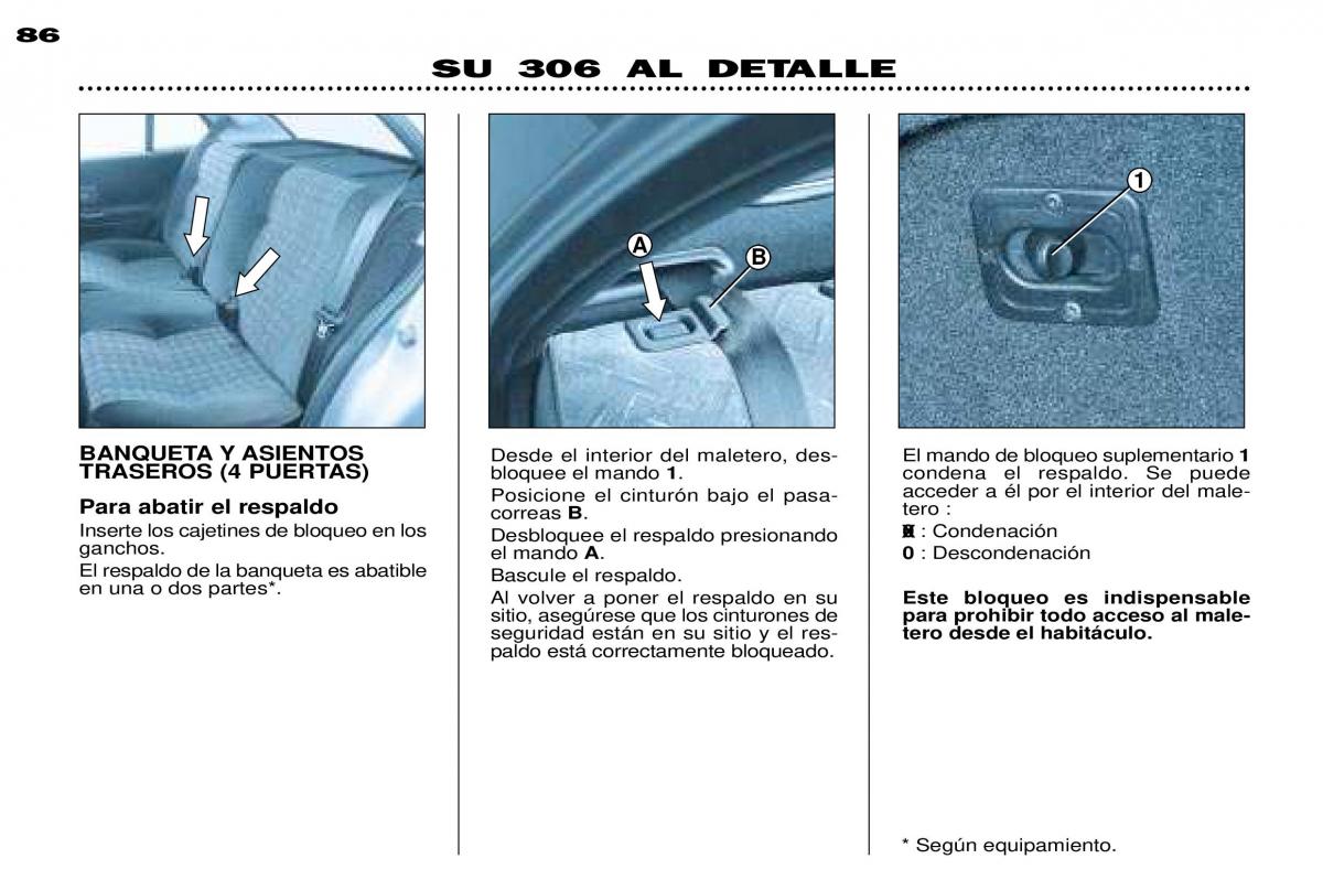 Peugeot 306 Break PH3 manual del propietario / page 65