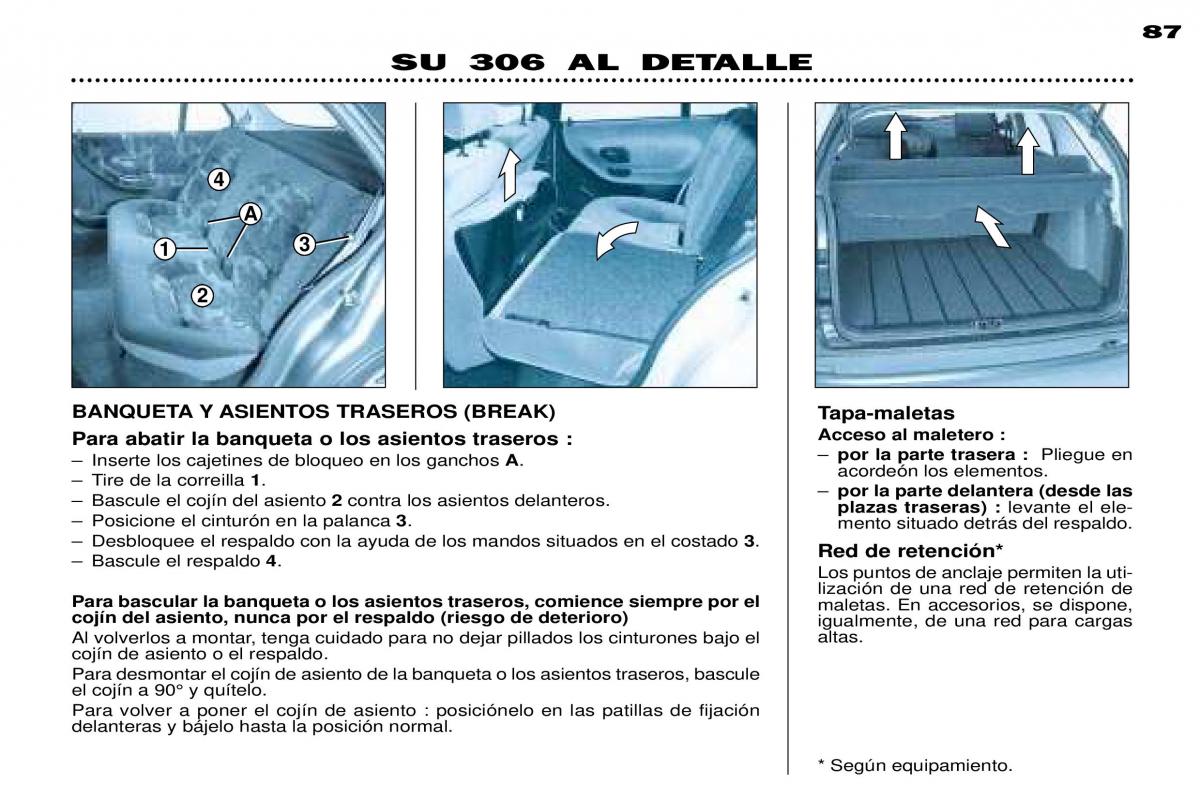 Peugeot 306 Break PH3 manual del propietario / page 66