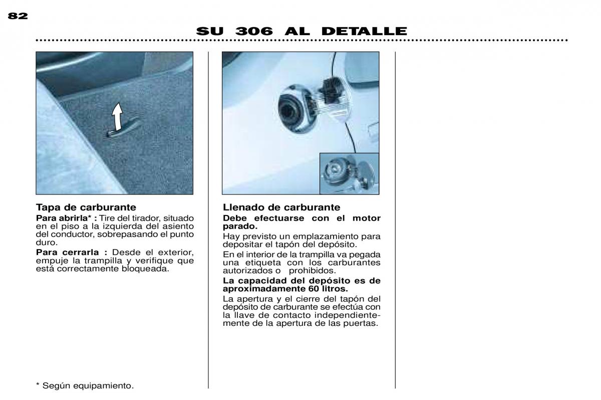 Peugeot 306 Break PH3 manual del propietario / page 74