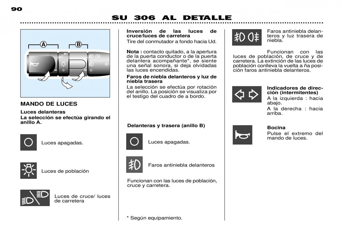 Peugeot 306 Break PH3 manual del propietario / page 75