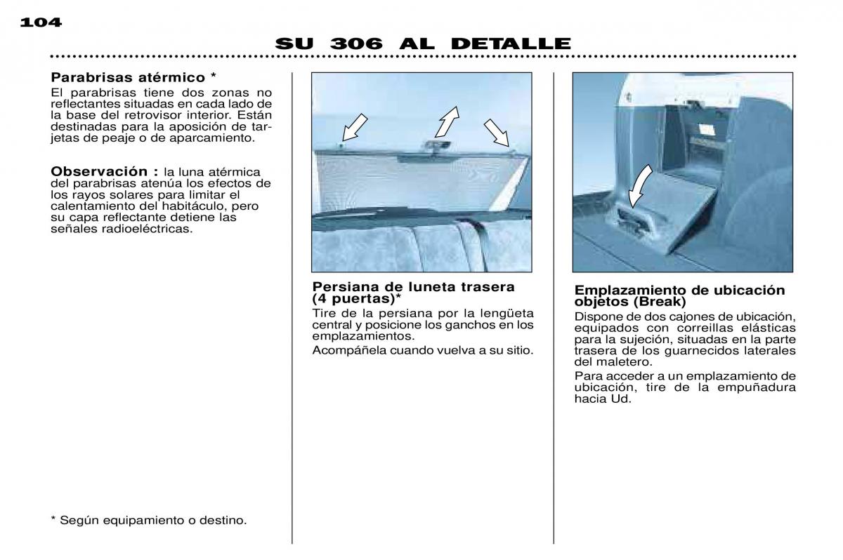 Peugeot 306 Break PH3 manual del propietario / page 79