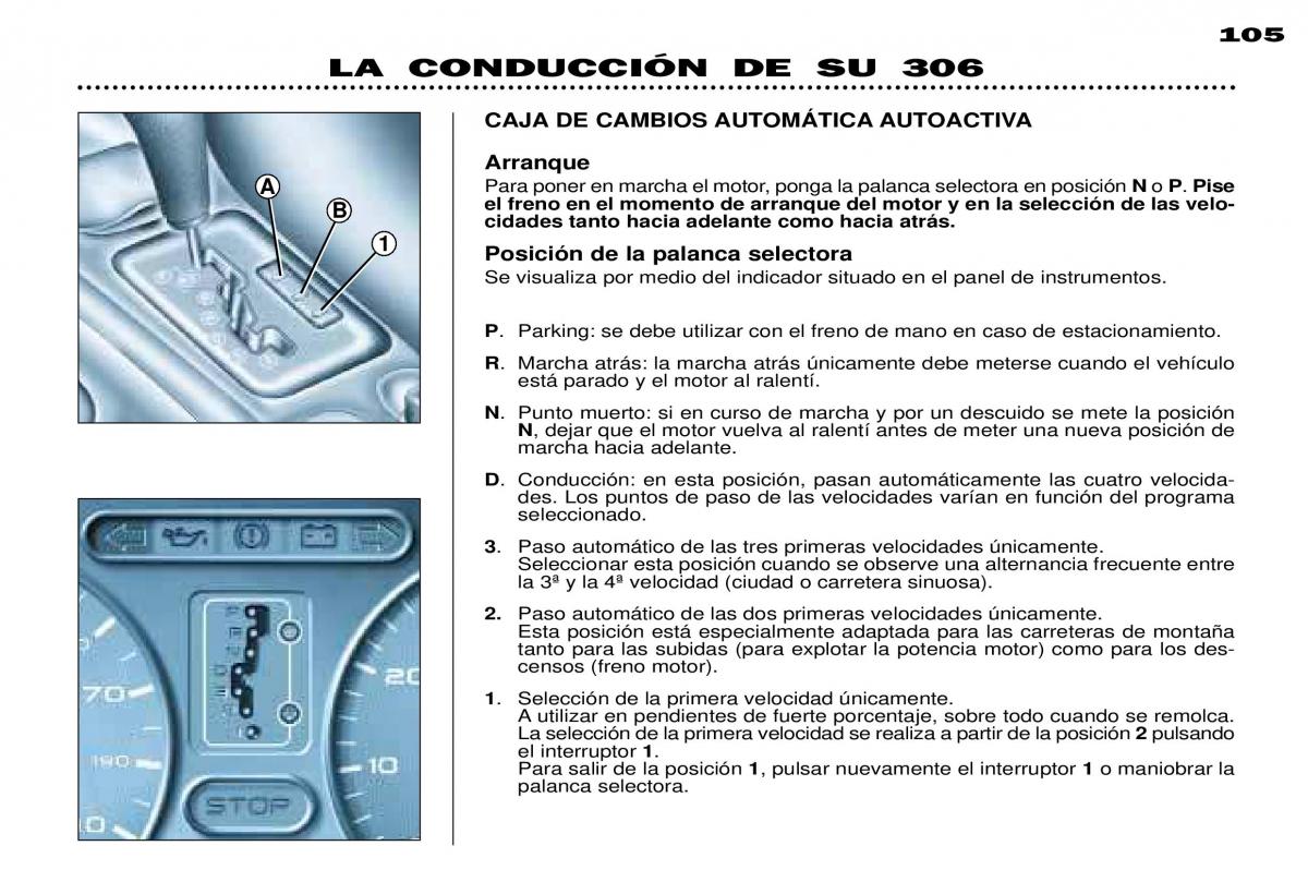 Peugeot 306 Break PH3 manual del propietario / page 82