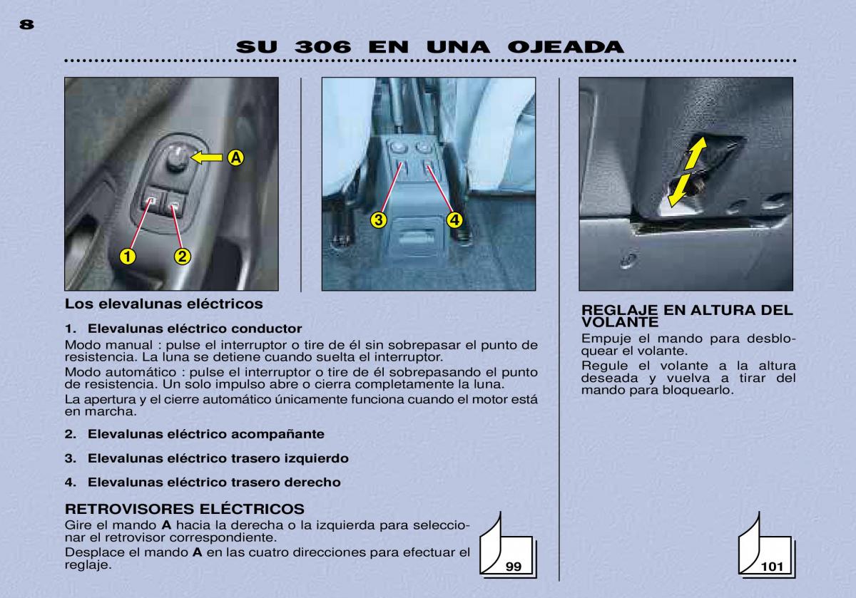 Peugeot 306 Break PH3 manual del propietario / page 9