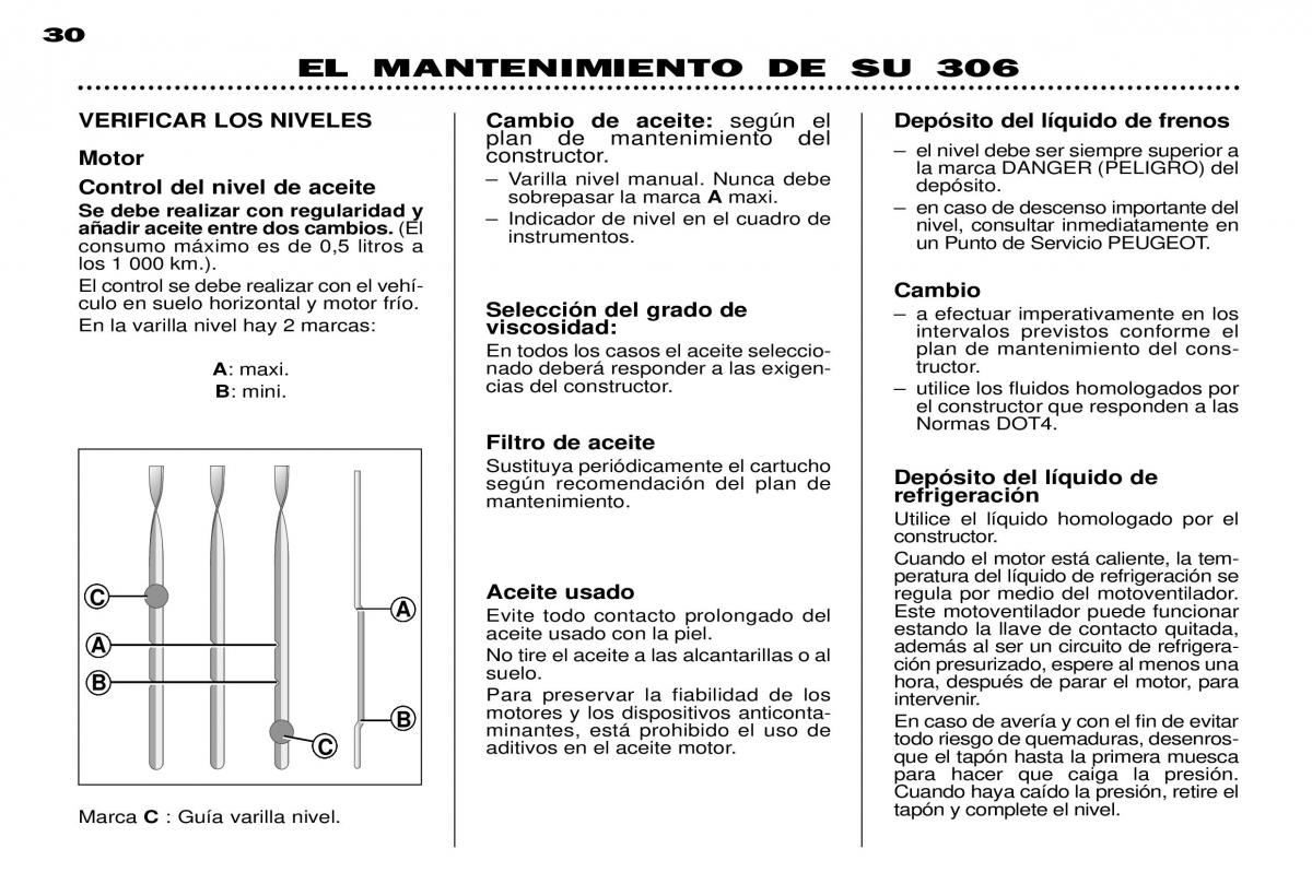 Peugeot 306 Break PH3 manual del propietario / page 95