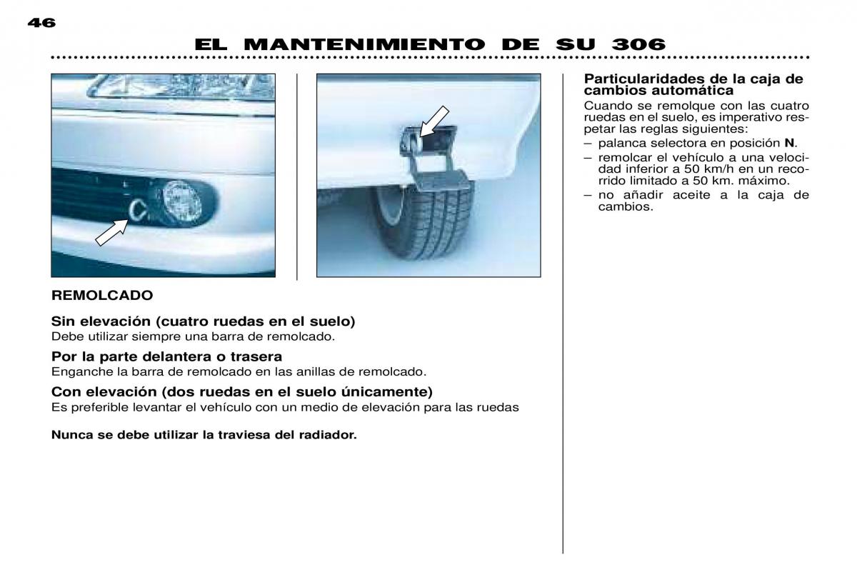 Peugeot 306 Break PH3 manual del propietario / page 114