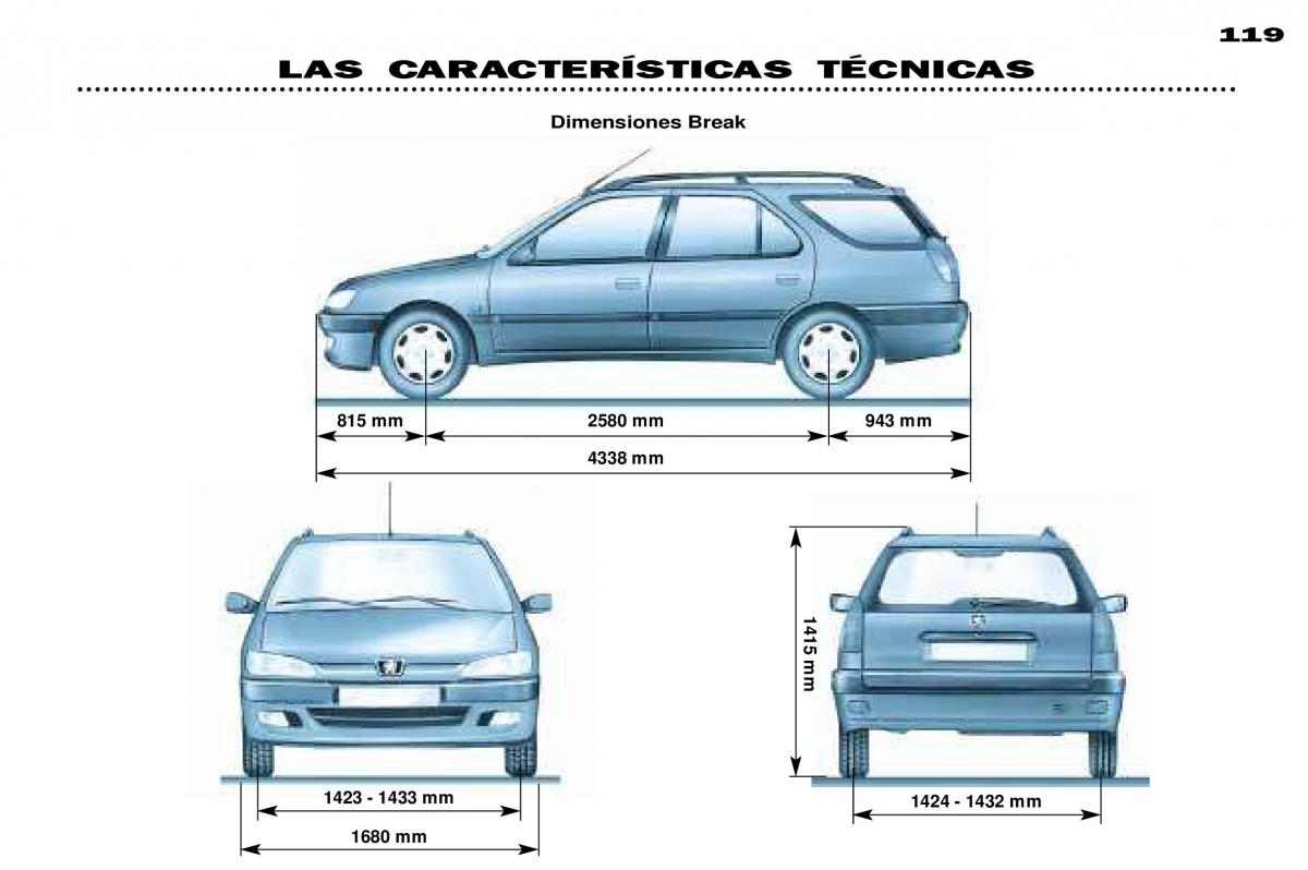 Peugeot 306 Break PH3 manual del propietario / page 126