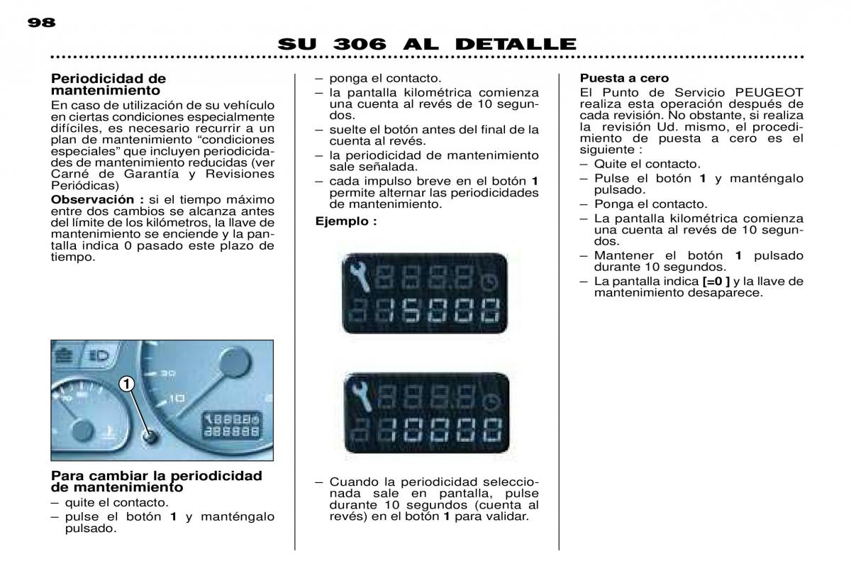 Peugeot 306 Break PH3 manual del propietario / page 16