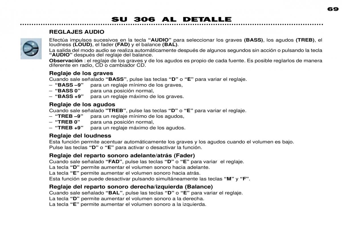 Peugeot 306 Break PH3 manual del propietario / page 46