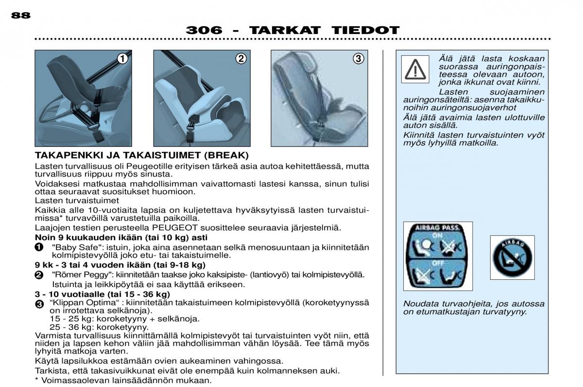 Peugeot 306 Break PH3 omistajan kasikirja / page 68