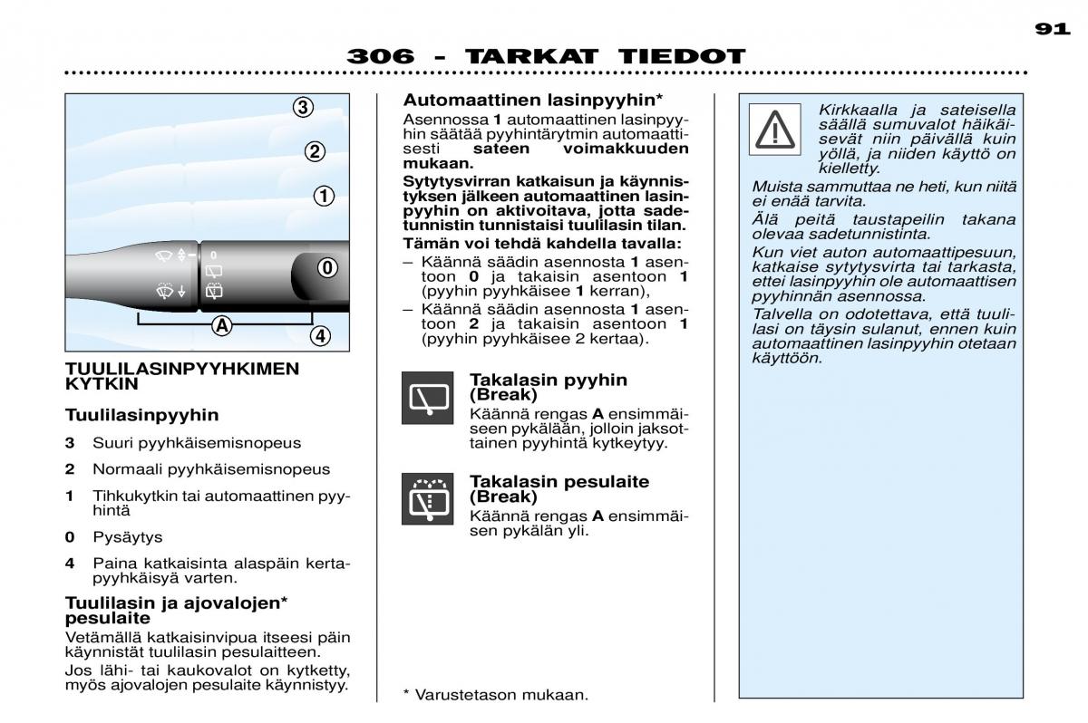 Peugeot 306 Break PH3 omistajan kasikirja / page 76