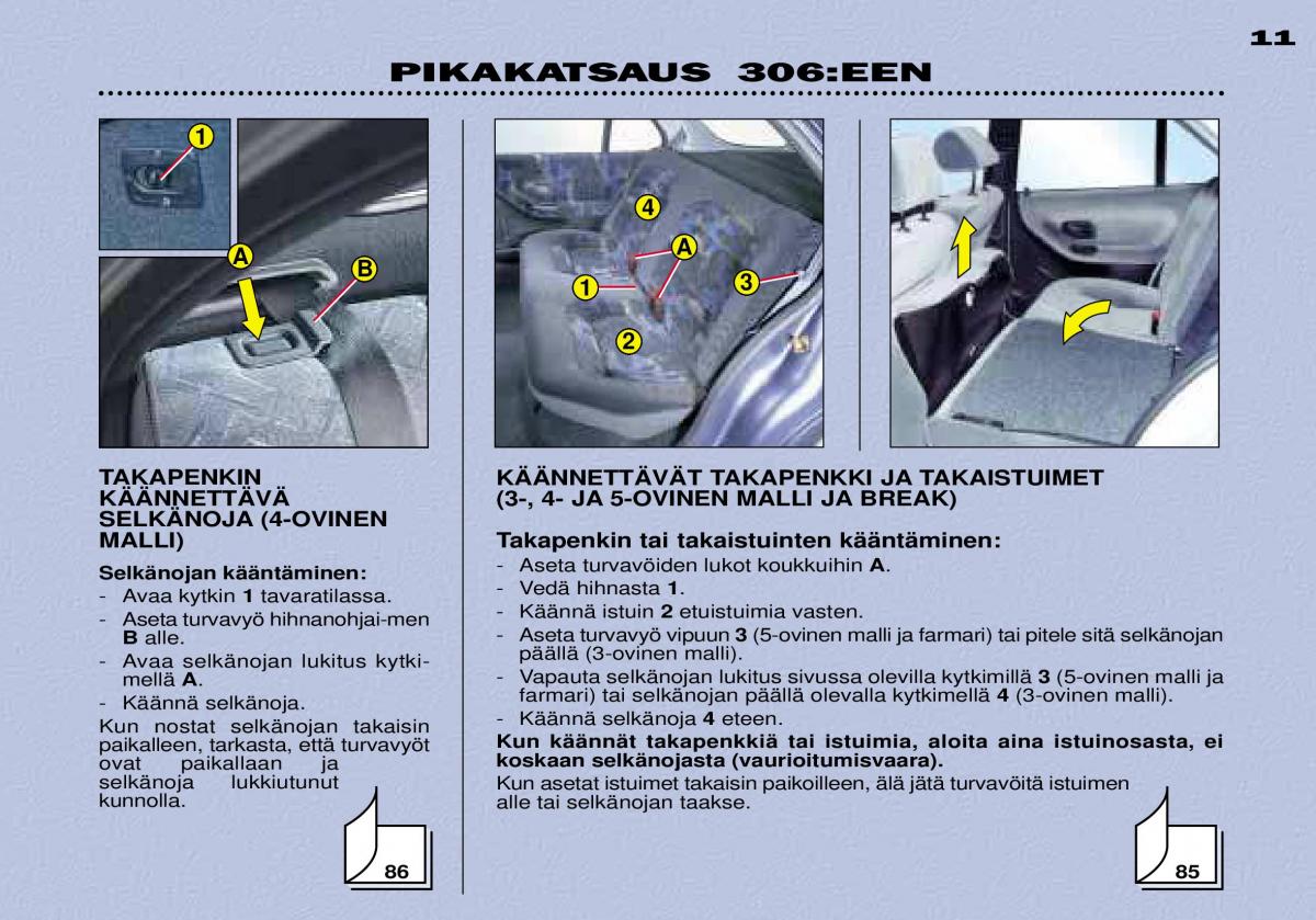 Peugeot 306 Break PH3 omistajan kasikirja / page 8