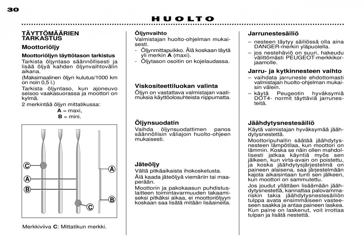 Peugeot 306 Break PH3 omistajan kasikirja / page 95