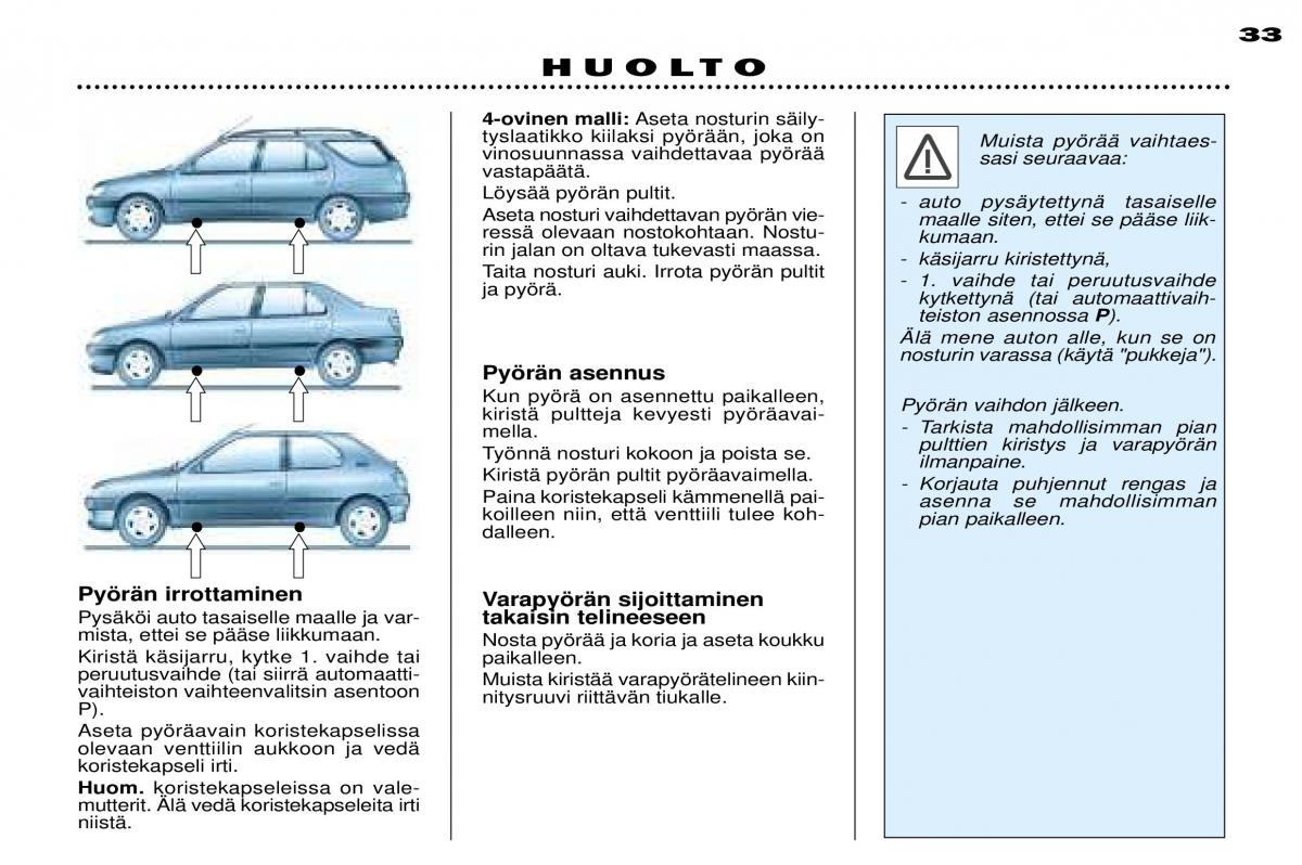 Peugeot 306 Break PH3 omistajan kasikirja / page 99