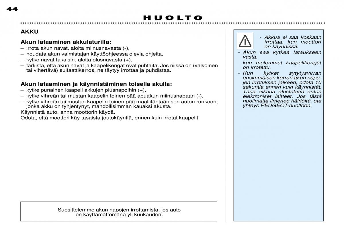 Peugeot 306 Break PH3 omistajan kasikirja / page 112