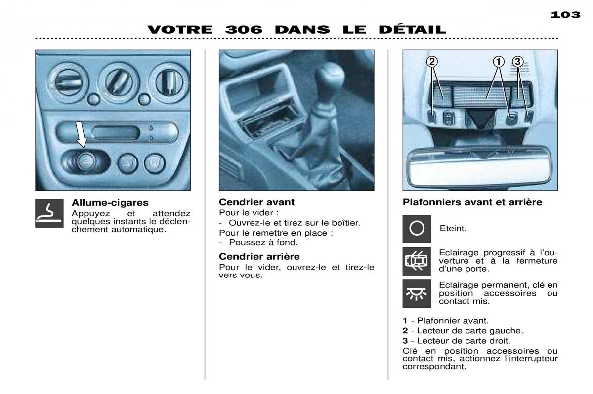 Peugeot 306 Break PH3 manuel du proprietaire / page 71