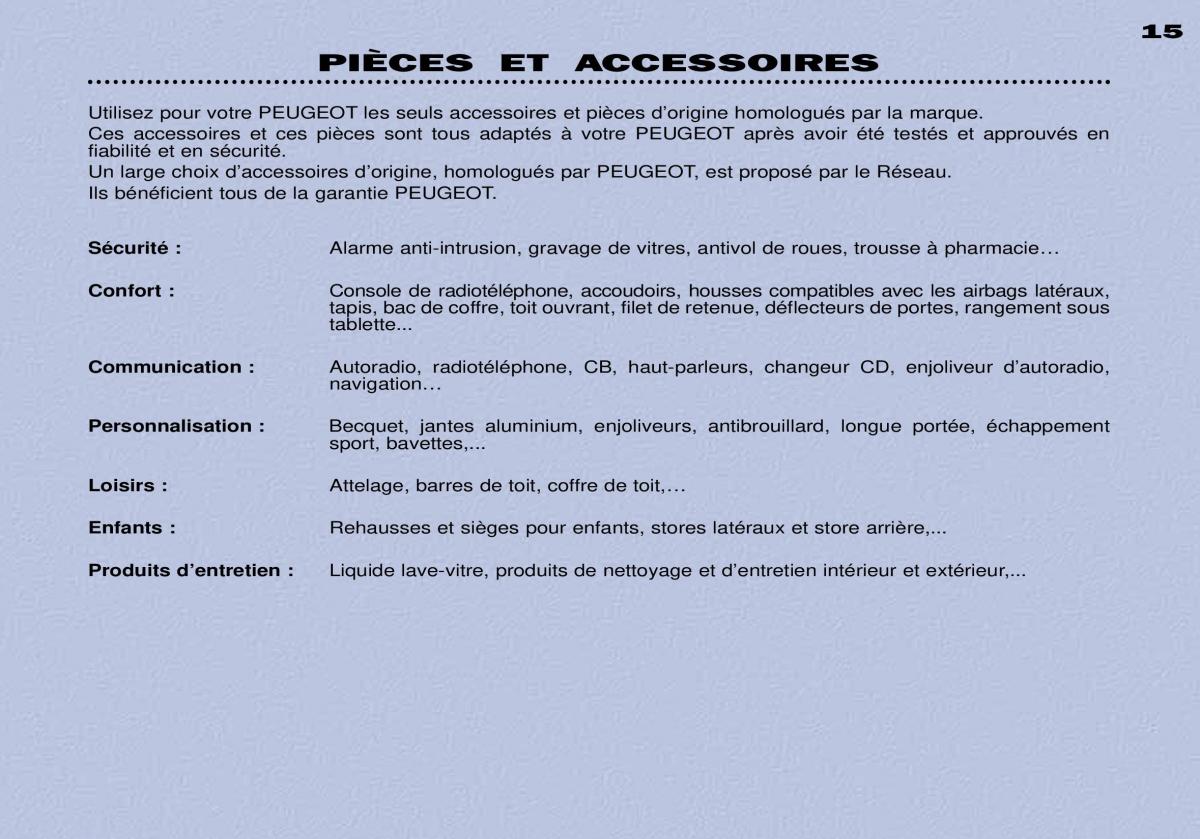 Peugeot 306 Break PH3 manuel du proprietaire / page 100