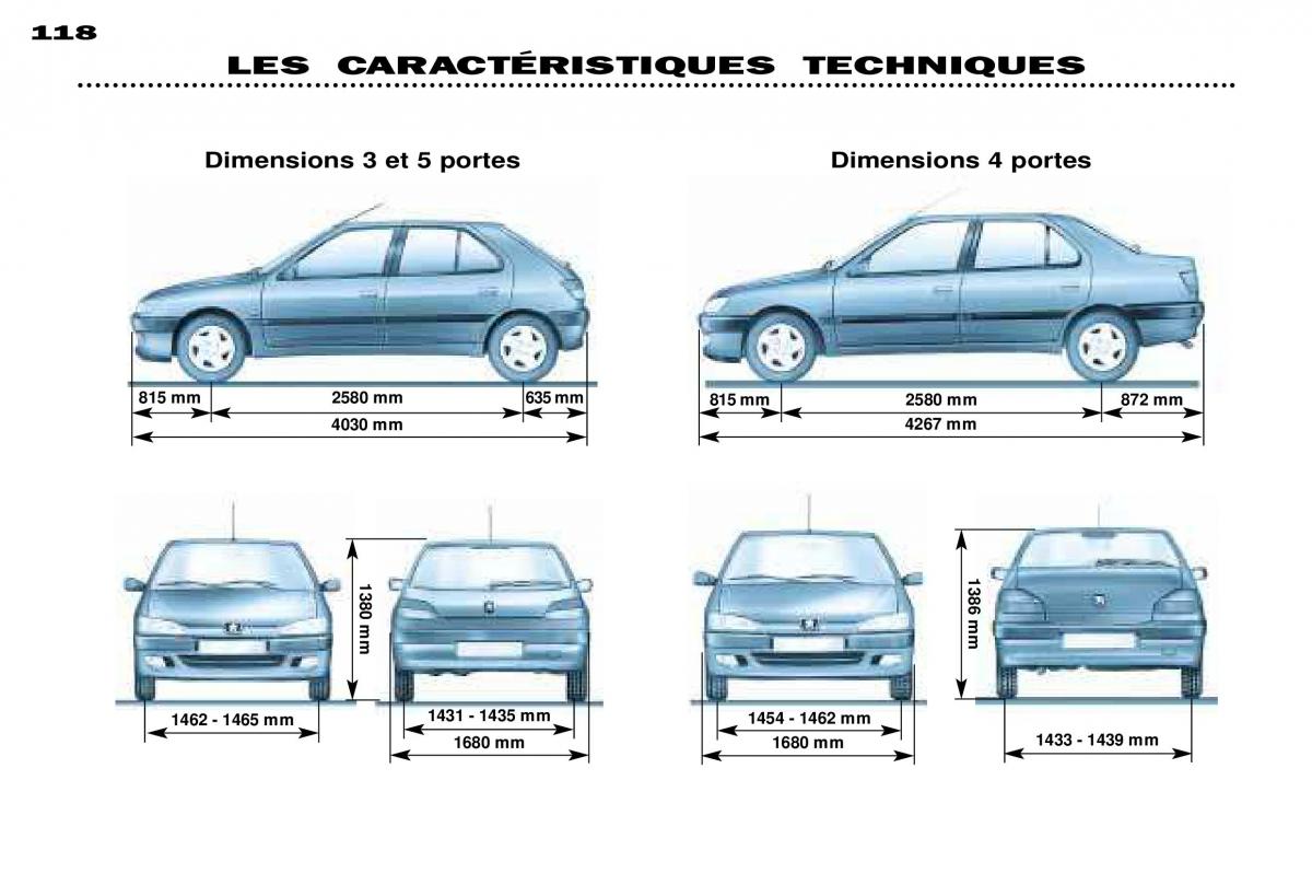 Peugeot 306 Break PH3 manuel du proprietaire / page 108