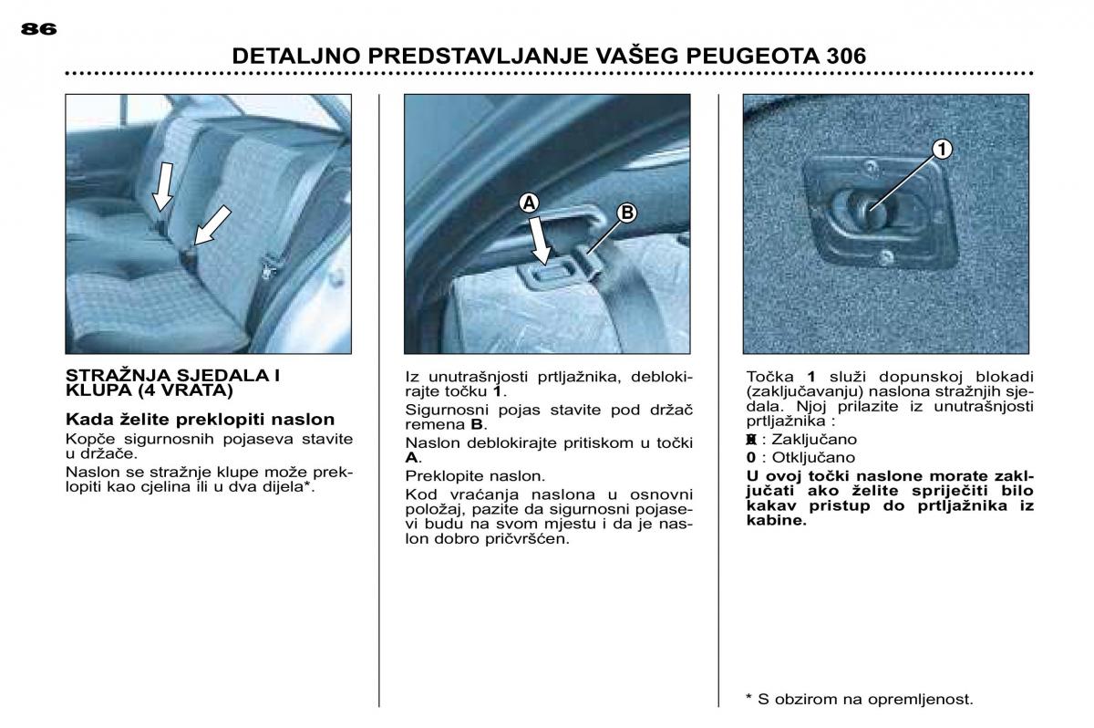 Peugeot 306 Break PH3 vlasnicko uputstvo / page 65