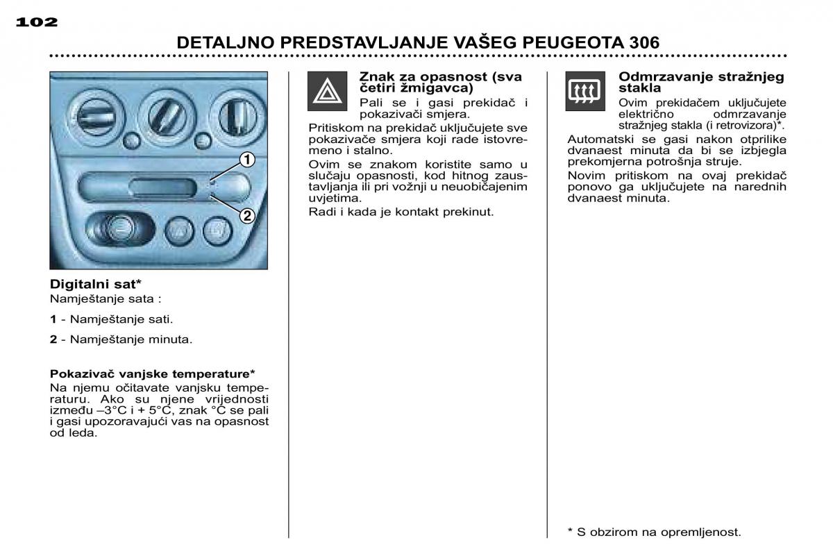 Peugeot 306 Break PH3 vlasnicko uputstvo / page 80