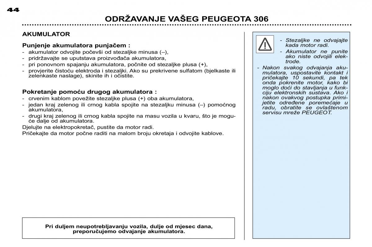 Peugeot 306 Break PH3 vlasnicko uputstvo / page 112