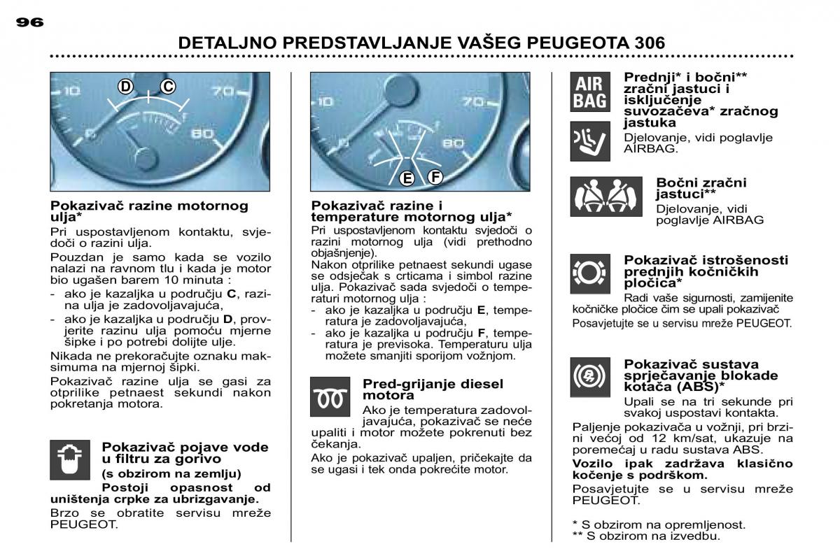Peugeot 306 Break PH3 vlasnicko uputstvo / page 30