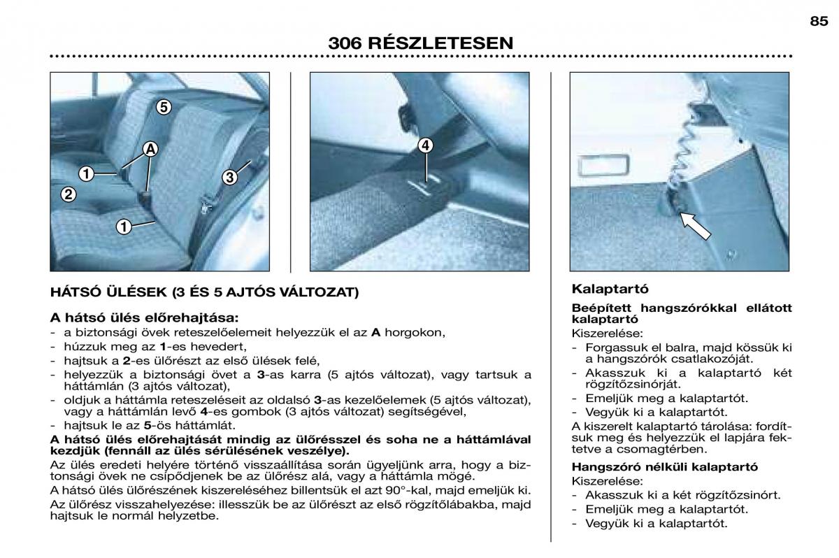 Peugeot 306 Break PH3 Kezelesi utmutato / page 64