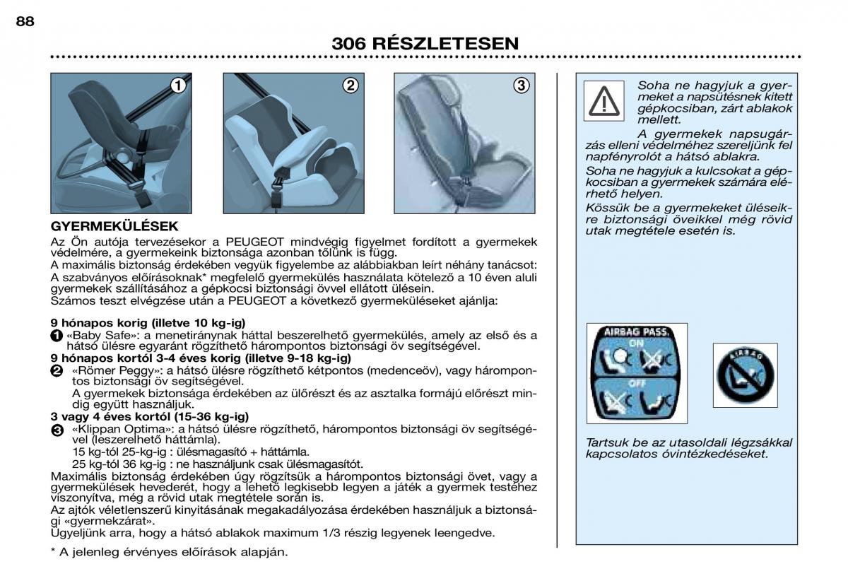 Peugeot 306 Break PH3 Kezelesi utmutato / page 68