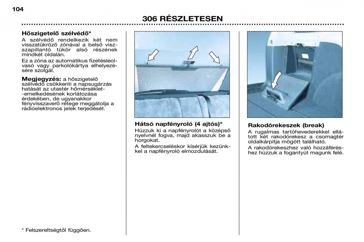 Peugeot 306 Break PH3 Kezelesi utmutato / page 79