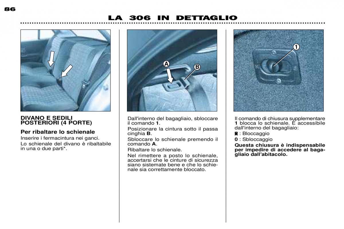 Peugeot 306 Break PH3 manuale del proprietario / page 64