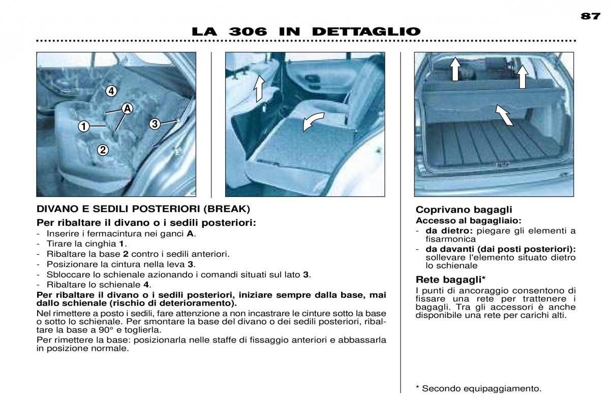 Peugeot 306 Break PH3 manuale del proprietario / page 65