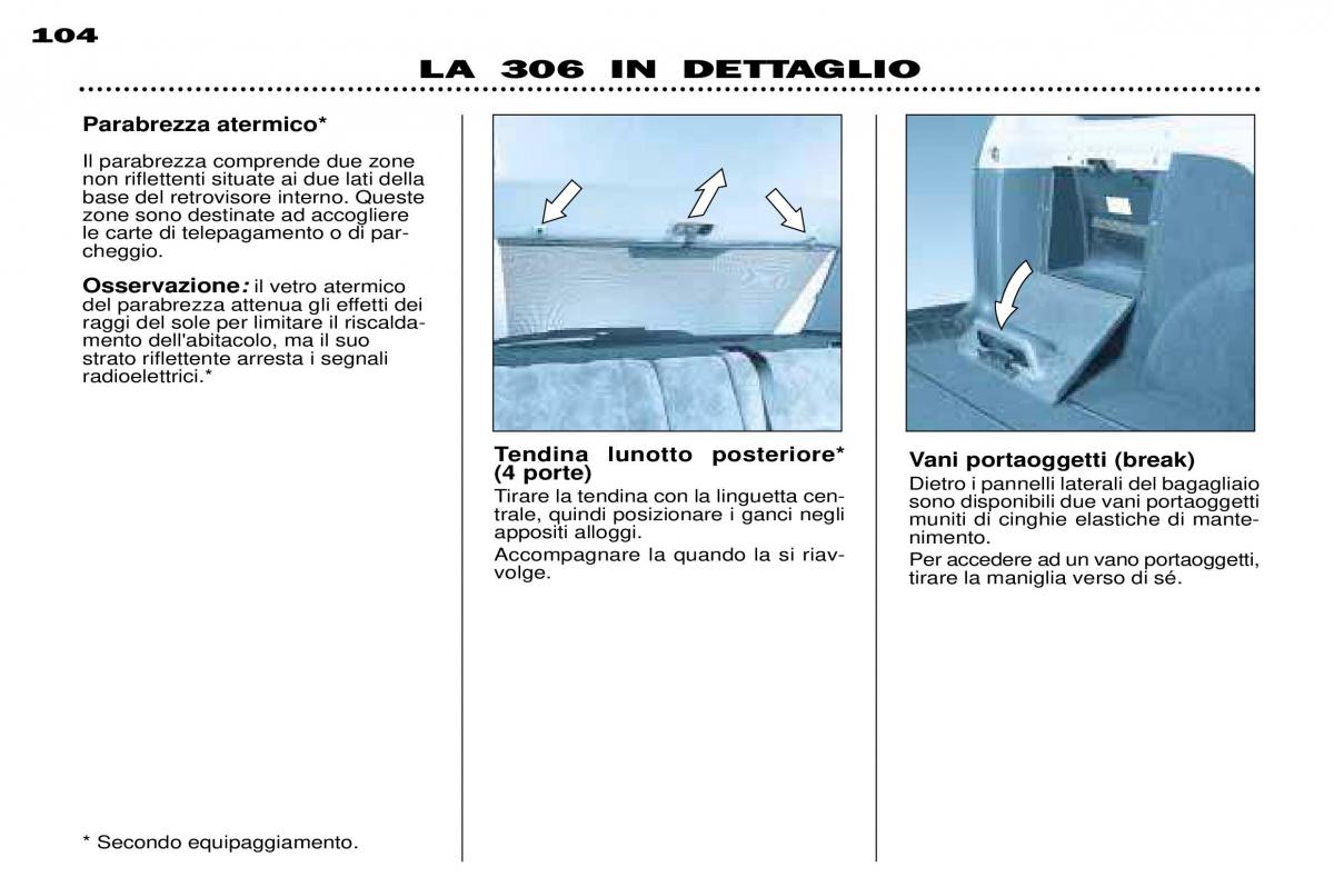 Peugeot 306 Break PH3 manuale del proprietario / page 77