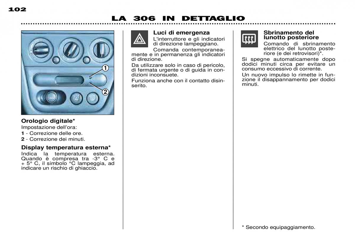 Peugeot 306 Break PH3 manuale del proprietario / page 79