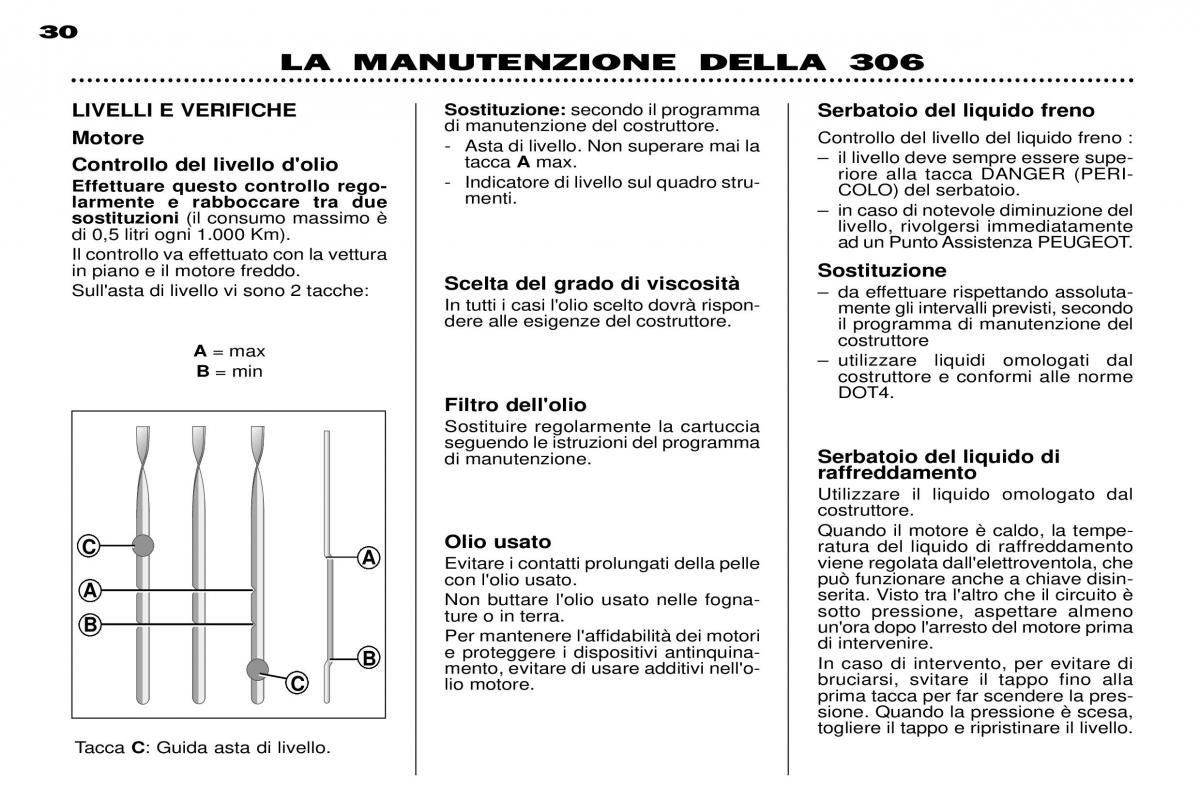 Peugeot 306 Break PH3 manuale del proprietario / page 95