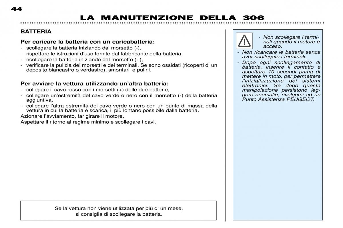 Peugeot 306 Break PH3 manuale del proprietario / page 111