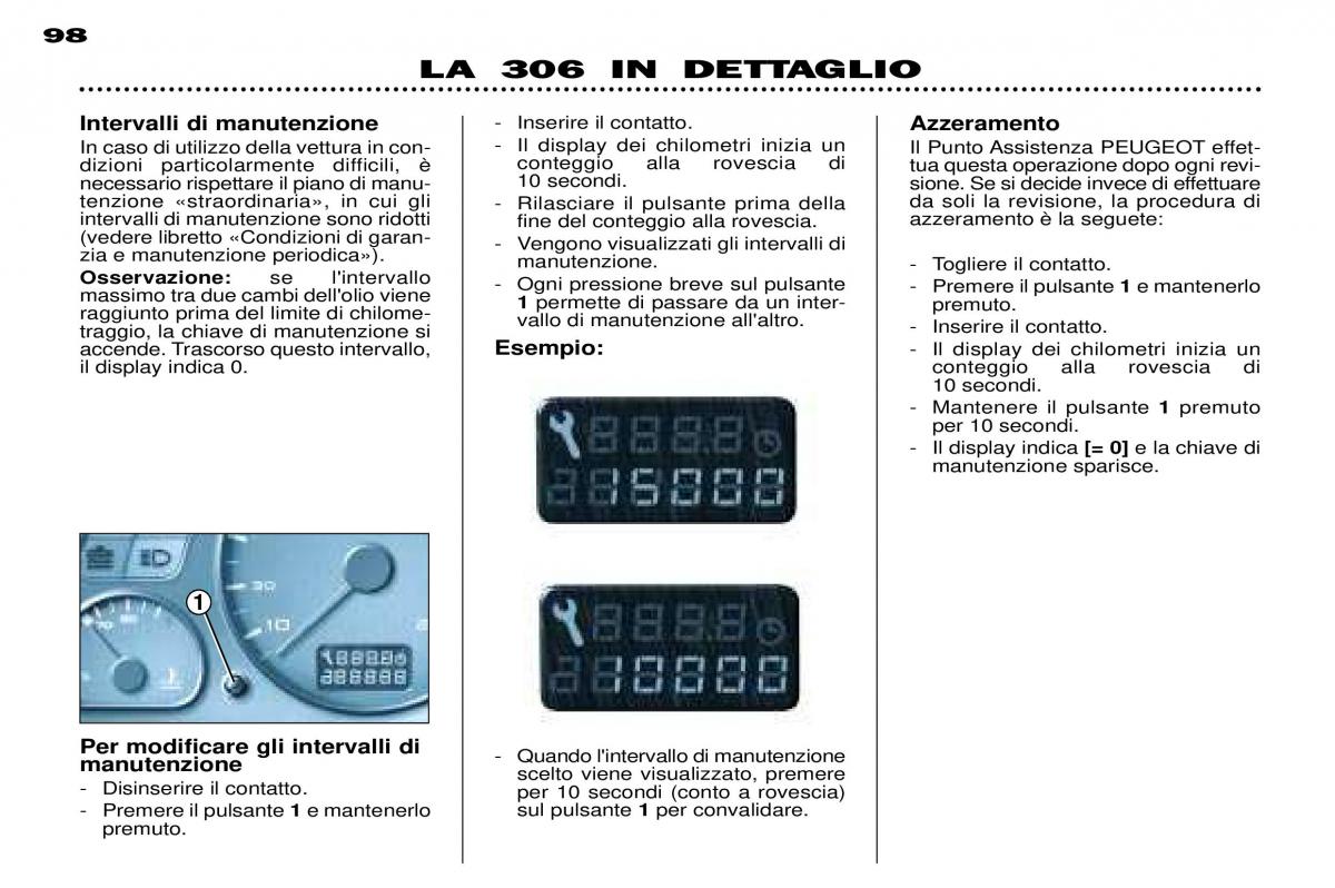 Peugeot 306 Break PH3 manuale del proprietario / page 16