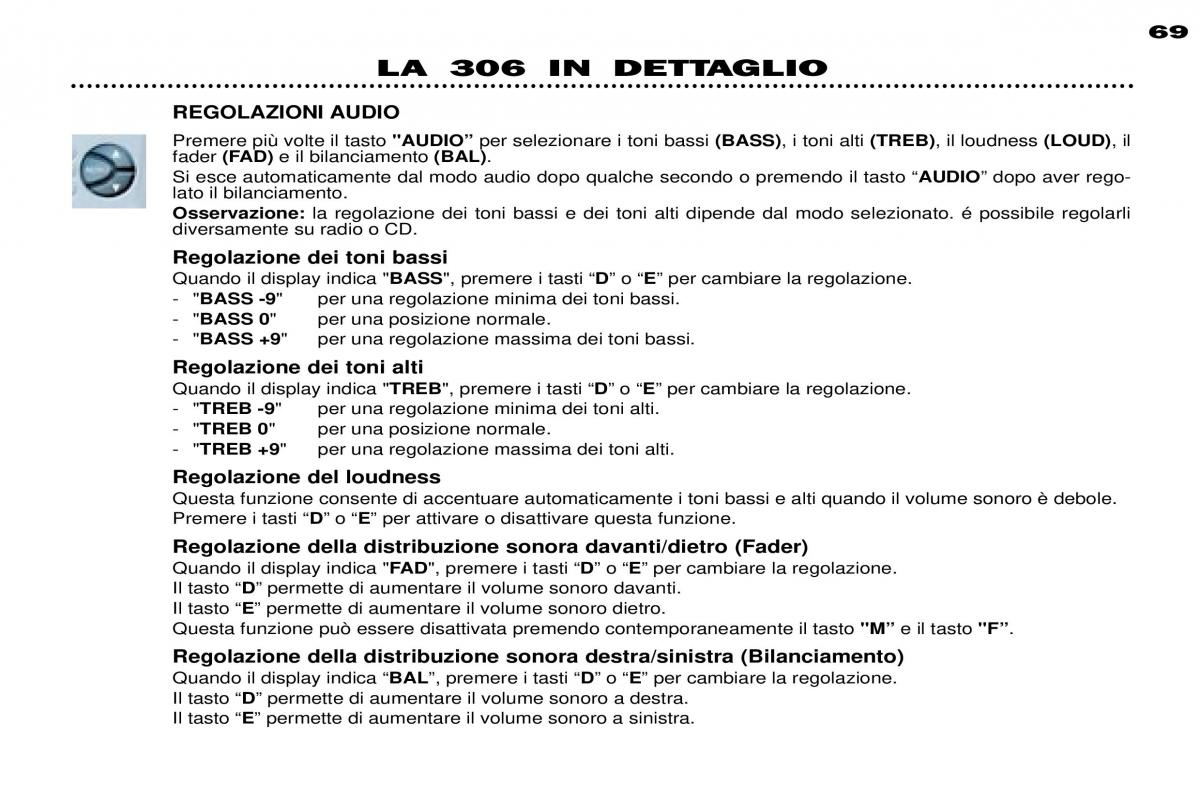 Peugeot 306 Break PH3 manuale del proprietario / page 45