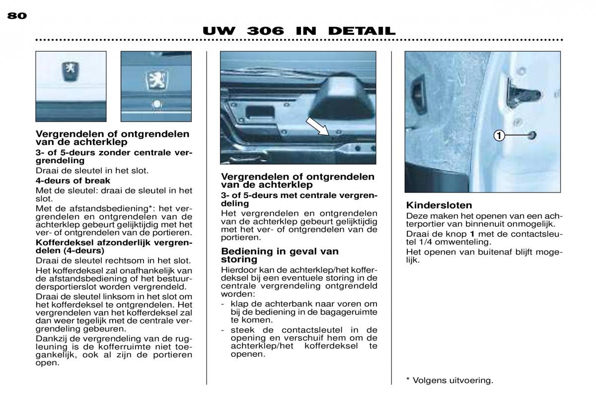 Peugeot 306 Break PH3 handleiding / page 72