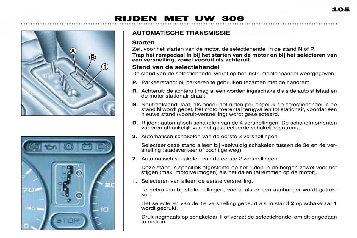 Peugeot 306 Break PH3 handleiding / page 82