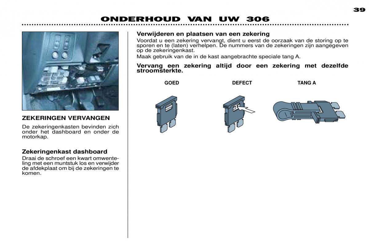 Peugeot 306 Break PH3 handleiding / page 106