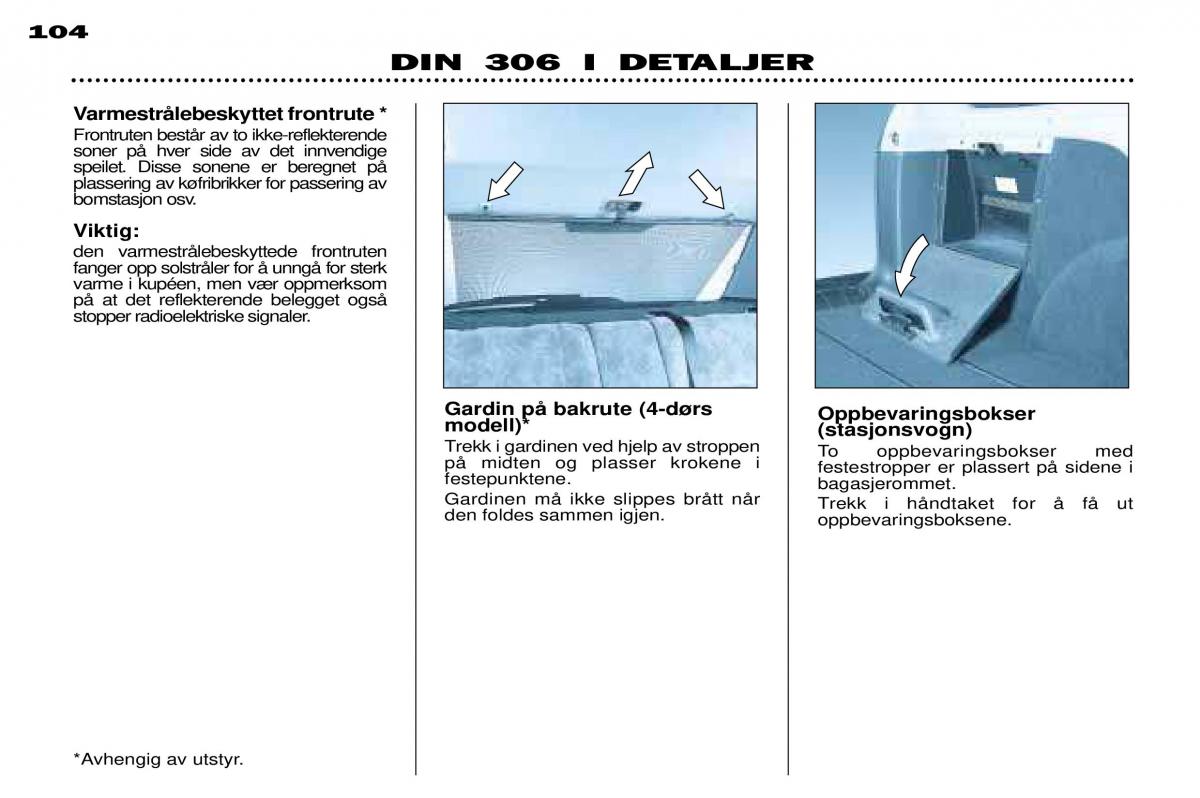 Peugeot 306 Break PH3 bruksanvisningen / page 79