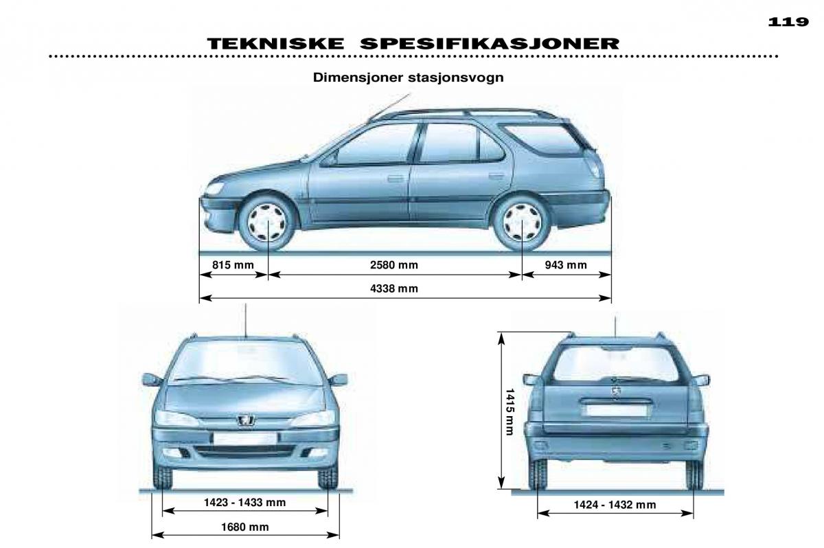 Peugeot 306 Break PH3 bruksanvisningen / page 126