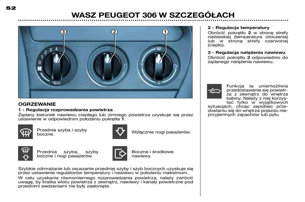 Peugeot 306 Break PH3 instrukcja obslugi / page 58