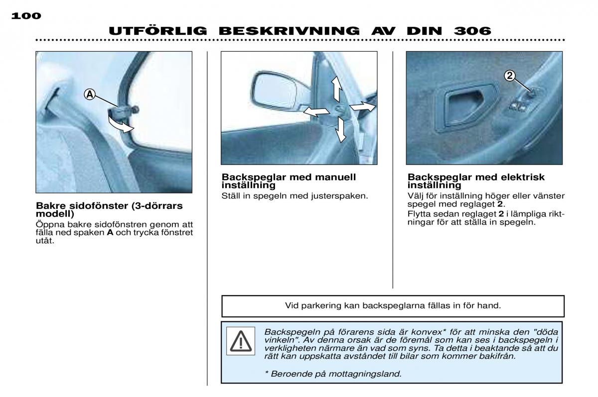 Peugeot 306 Break PH3 instruktionsbok / page 78