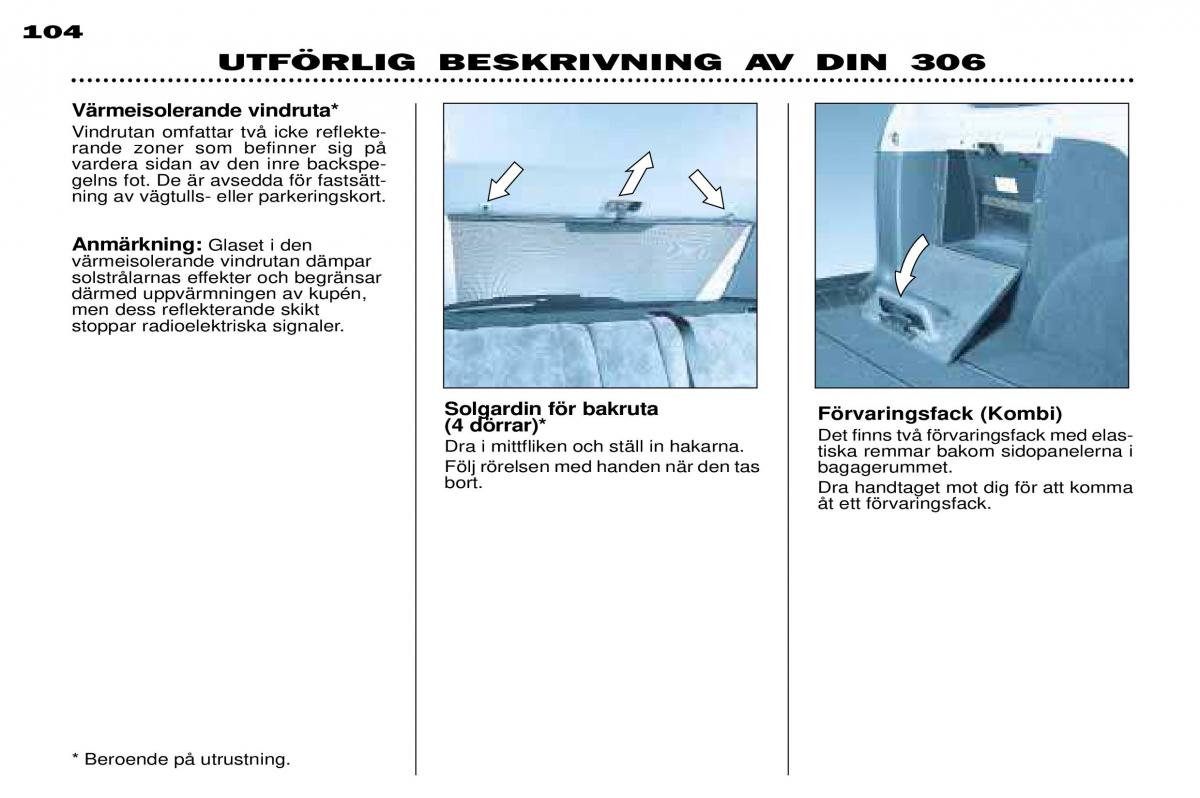 Peugeot 306 Break PH3 instruktionsbok / page 79