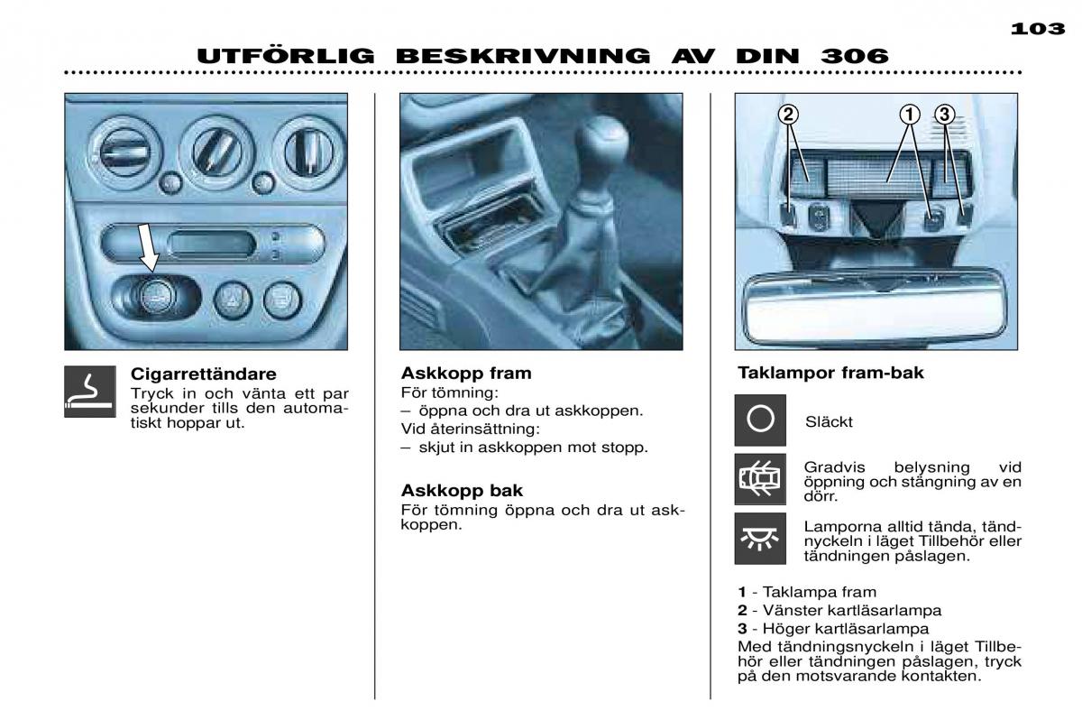 Peugeot 306 Break PH3 instruktionsbok / page 81