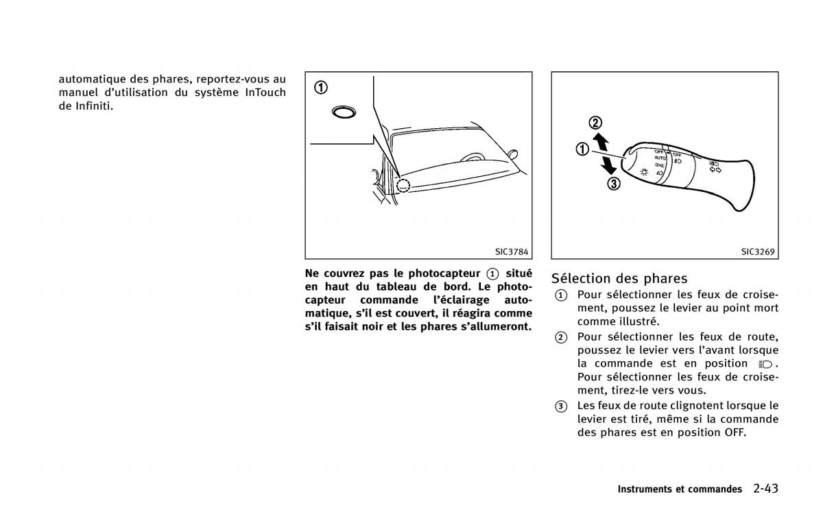 manual  Infiniti Q50 manuel du proprietaire / page 136