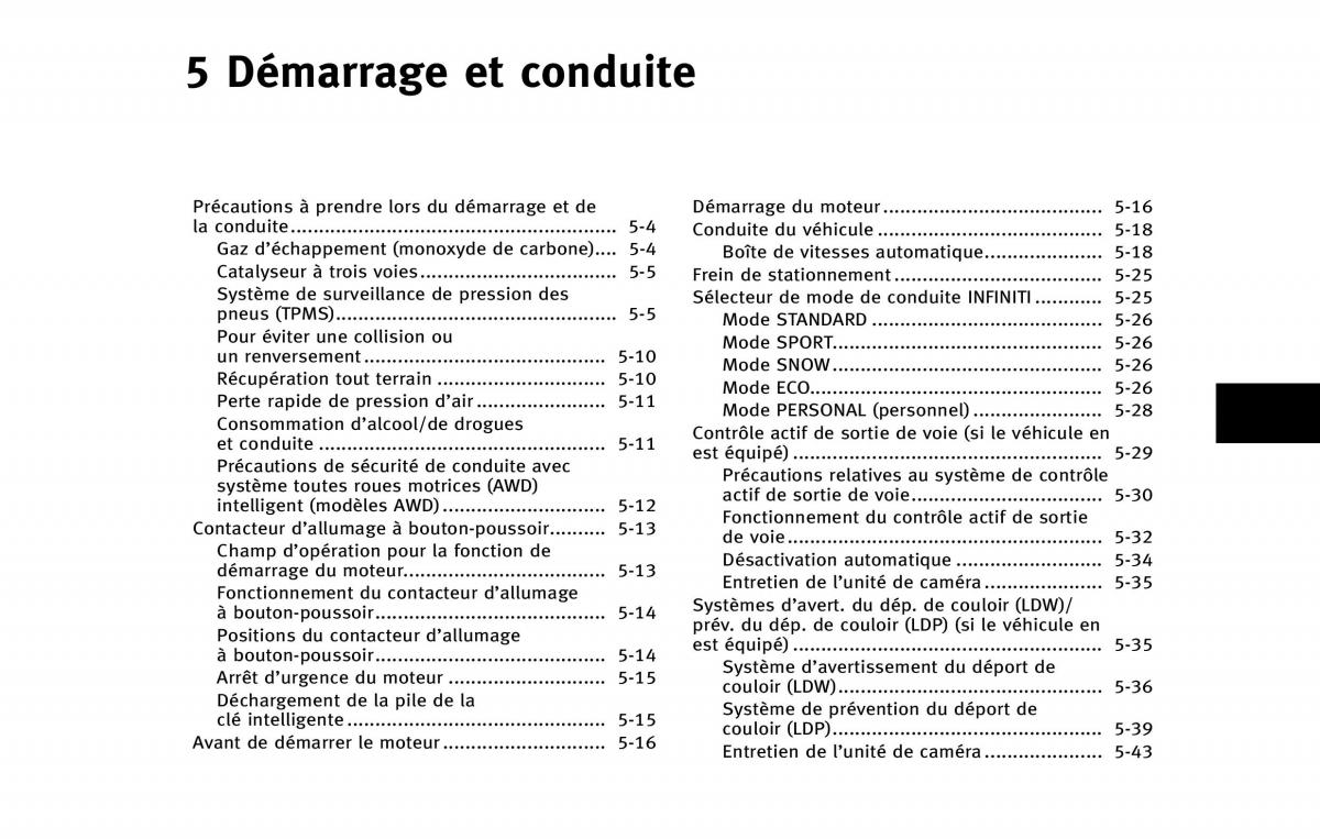 manual  Infiniti Q50 manuel du proprietaire / page 206