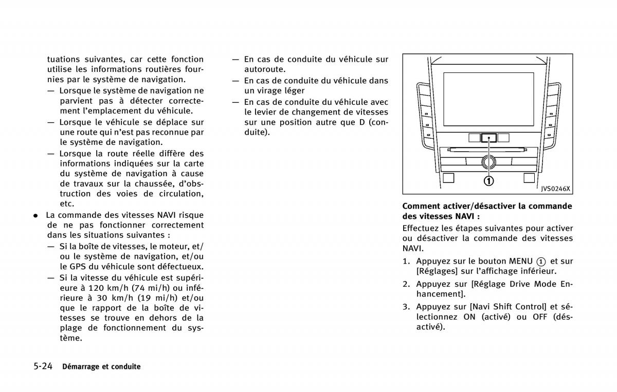 manual  Infiniti Q50 manuel du proprietaire / page 229